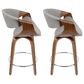 Lumisource Curvo Swivel Counter Stool in Light Grey (Set of 2), , large