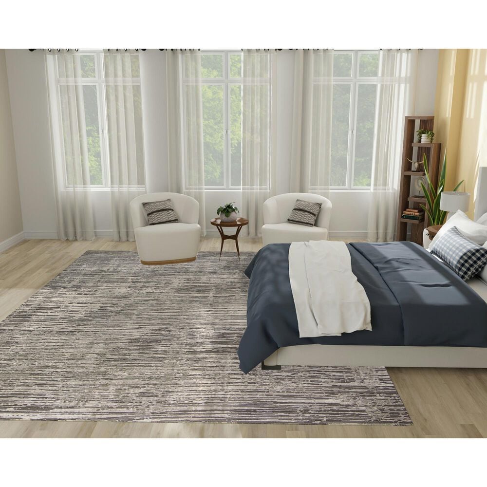 Nourison Sustainable Trends 9&#39; x 12&#39; Ivory and Grey Area Rug, , large