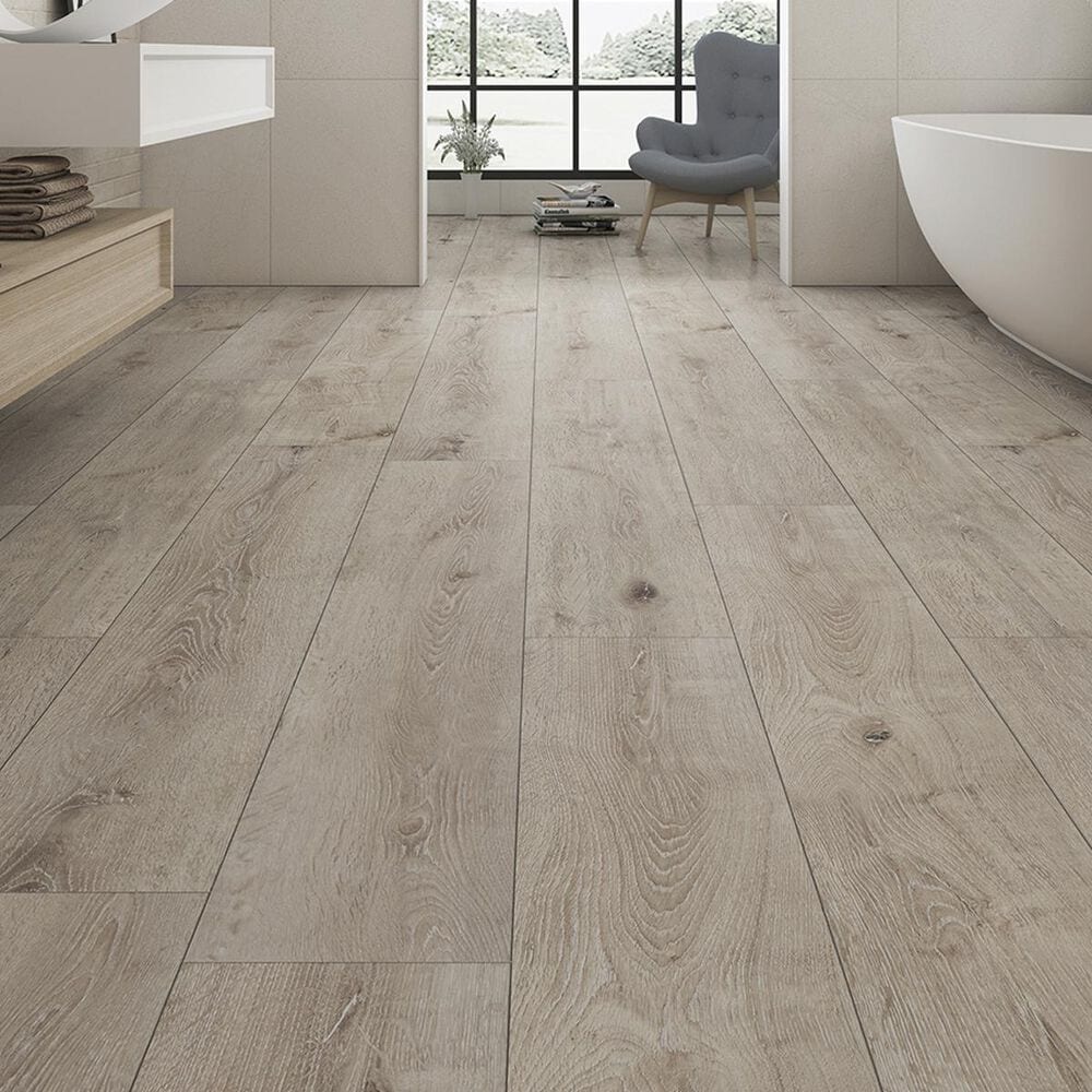 Paramount Rigidcore Brushed Aluminum 7" x 48" Vinyl Plank, , large