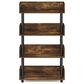 HOMLUX Turn-N-Tube 4-Tier Open Display Storage Bookshelf in Amber Pine and Black, , large