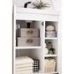 James Martin Vanities Alicante 24" Single Bathroom Vanity in Glossy White and Matte Black with 5 cm White Glossy Resin Top and Rectangular Sink, , large