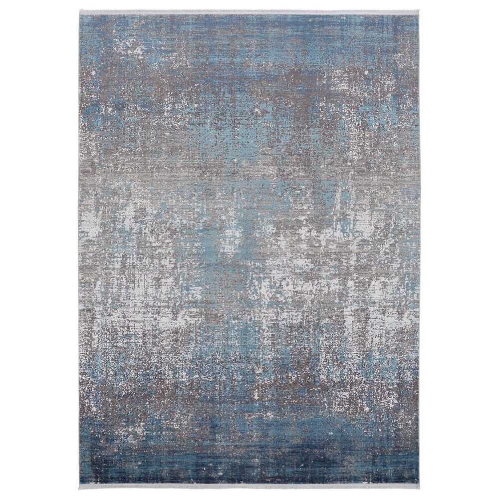 Feizy Cadiz 3"2" x 5" Blue and Gray Area Rug, , large