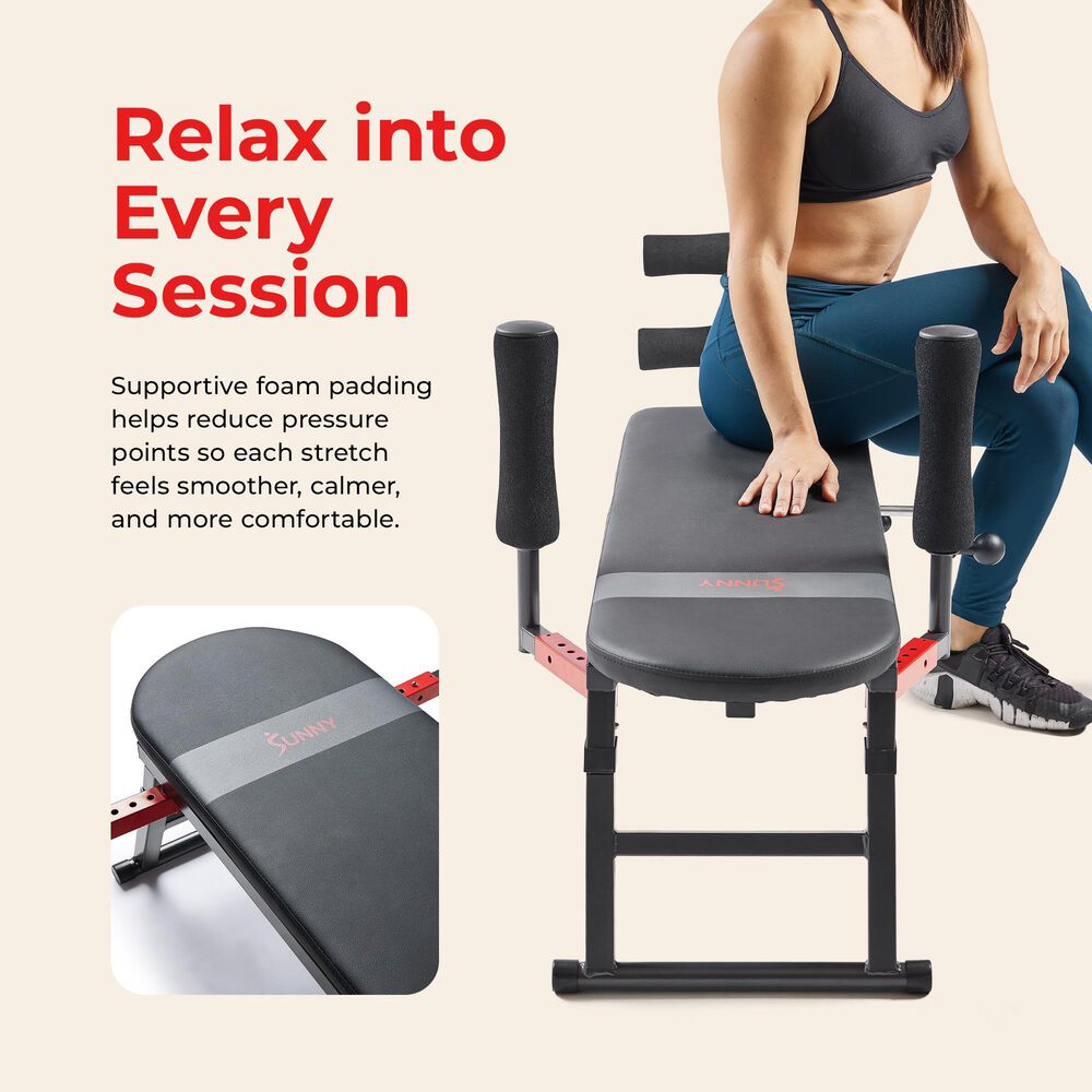 Sunny Health &amp; Fitness Traction and Stretch Decompression Table in Black, , large