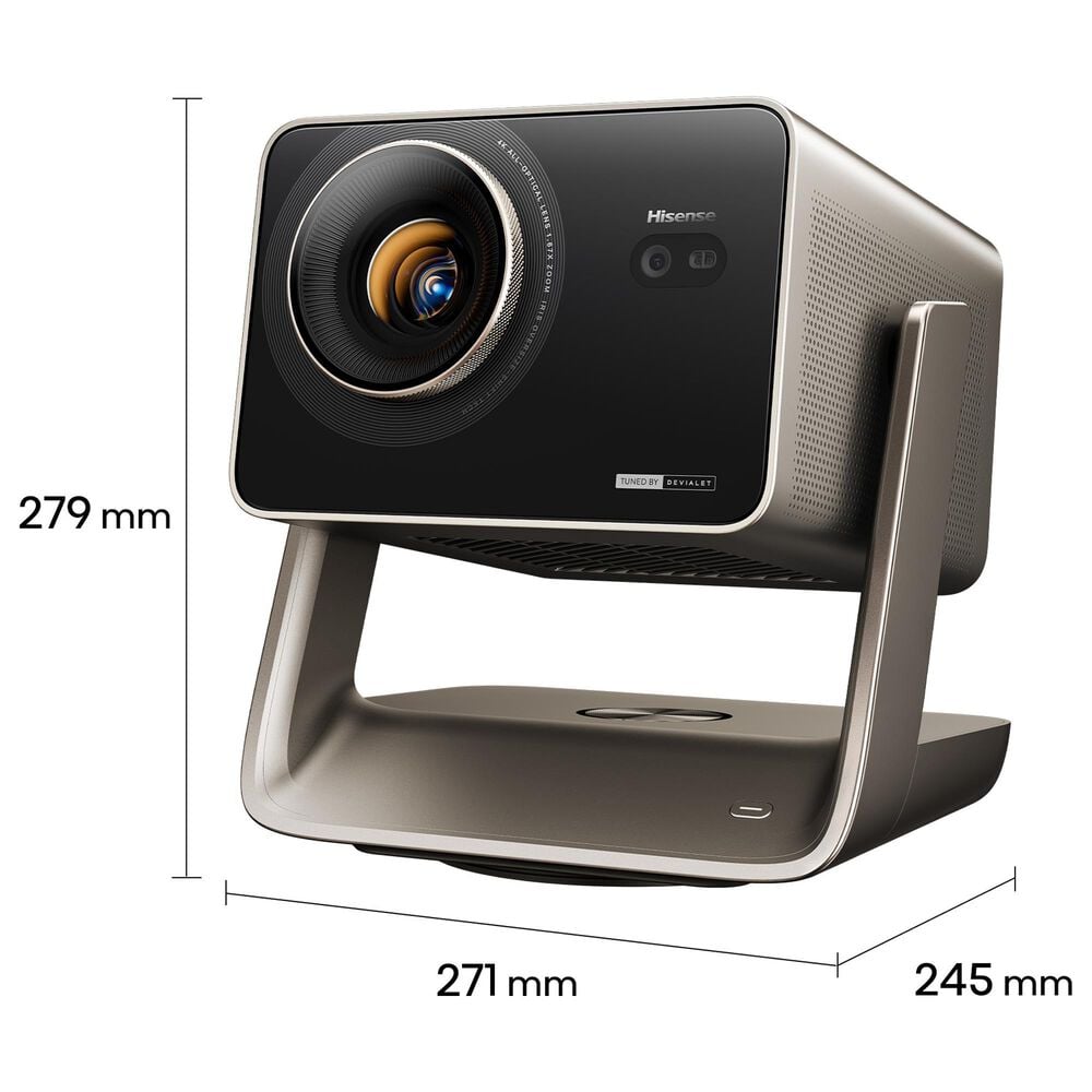 Hisense Triple Laser Mini Projector with 4000 ANSI Lumens in Gray, , large