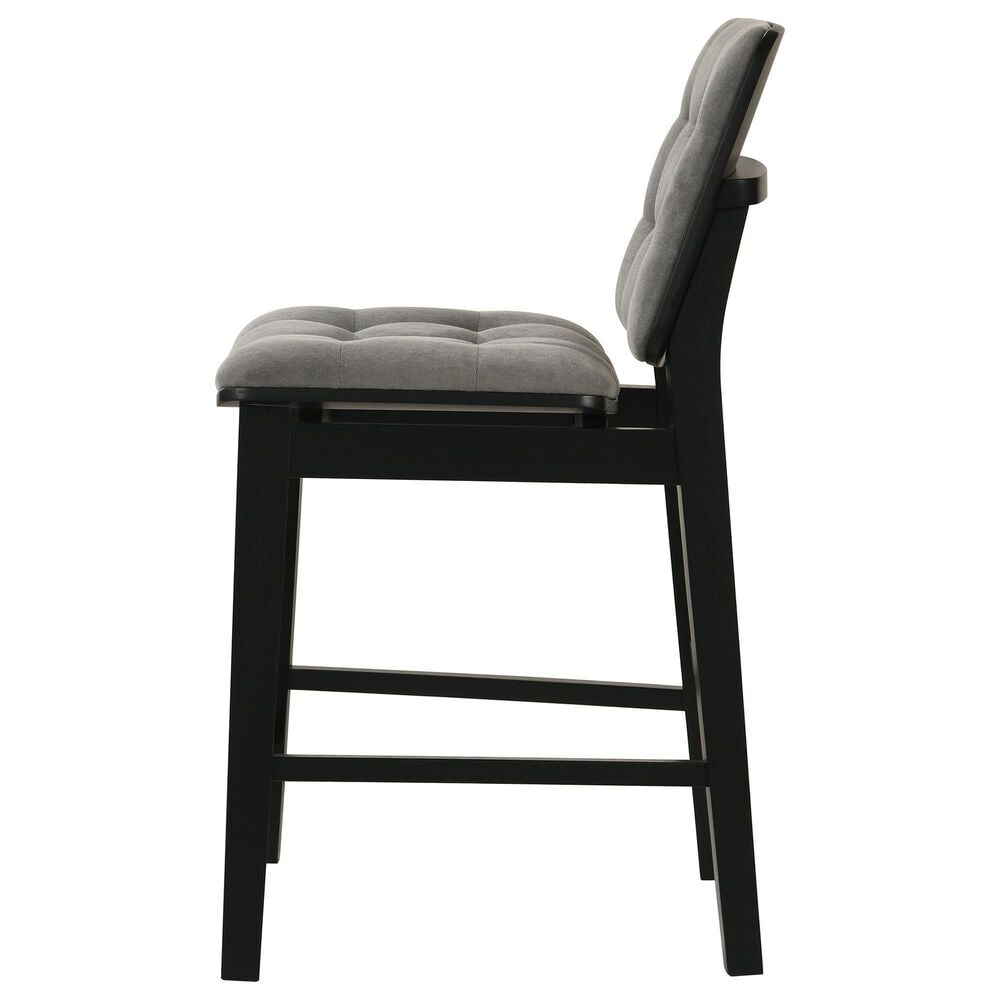 Coaster Redbridge Counter Stool with Grey Cushion in Black, , large
