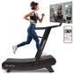 Sunny Health & Fitness Smart Ultra Manual Folding Treadmill in Black and Red, , large