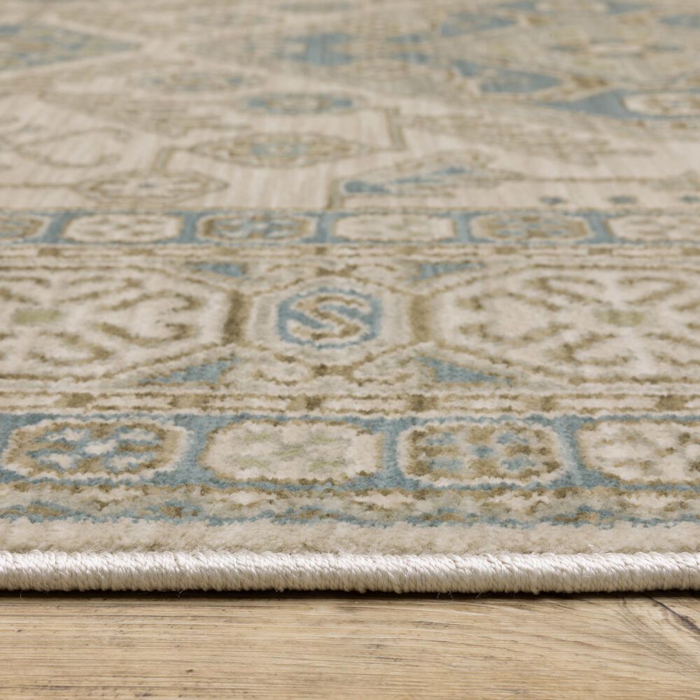 Oriental Weavers Maeve MAE05 Beige and Blue 9&#39;10&quot; x 12&#39;10&quot; Area Rug, , large