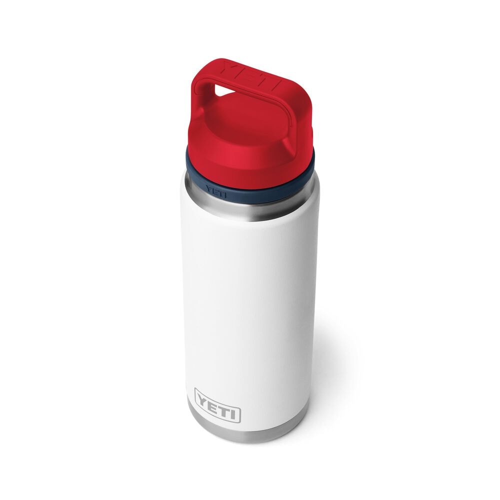 YETI Rambler 26 oz Bottle Chug in Patriotic White/Navy/Rescue Red, , large