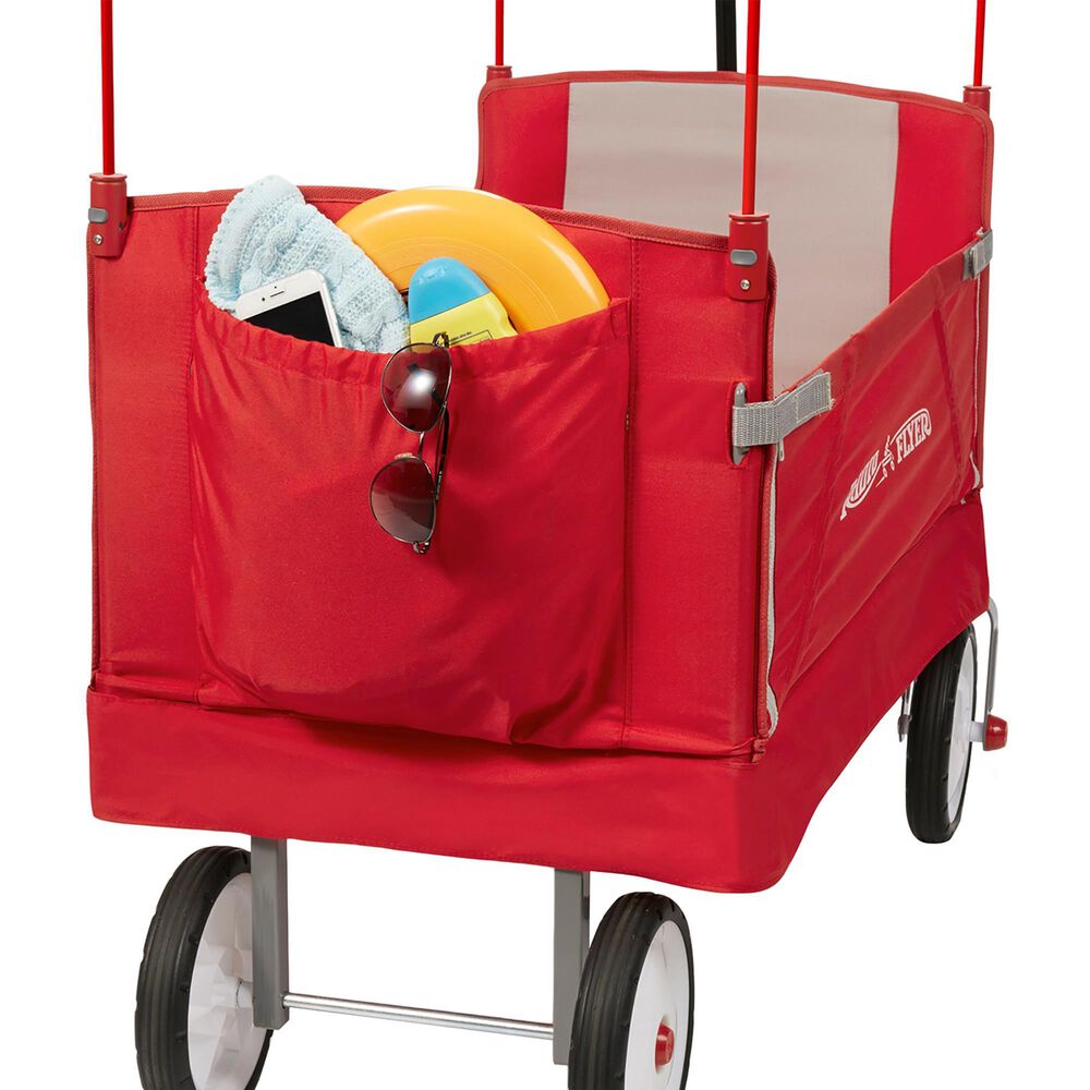 Radio Flyer 3-In-1 Folding Wagon with Canopy in Red, , large