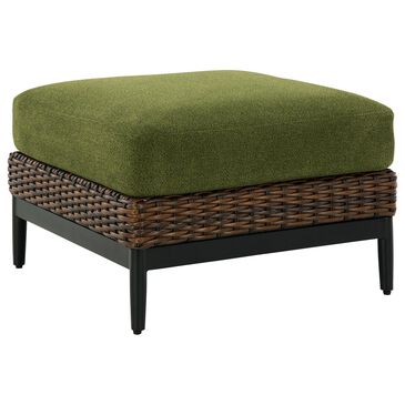 Ashley Horizon Hall Outdoor Ottoman with Cushion in Green, , large