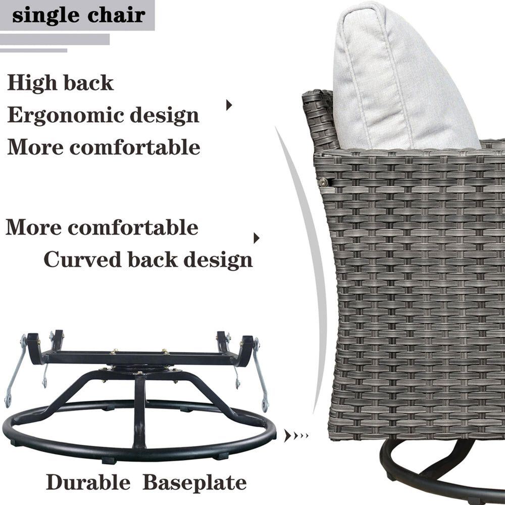 HOMLUX 7-Piece Patio Sofa Set in Gray, , large