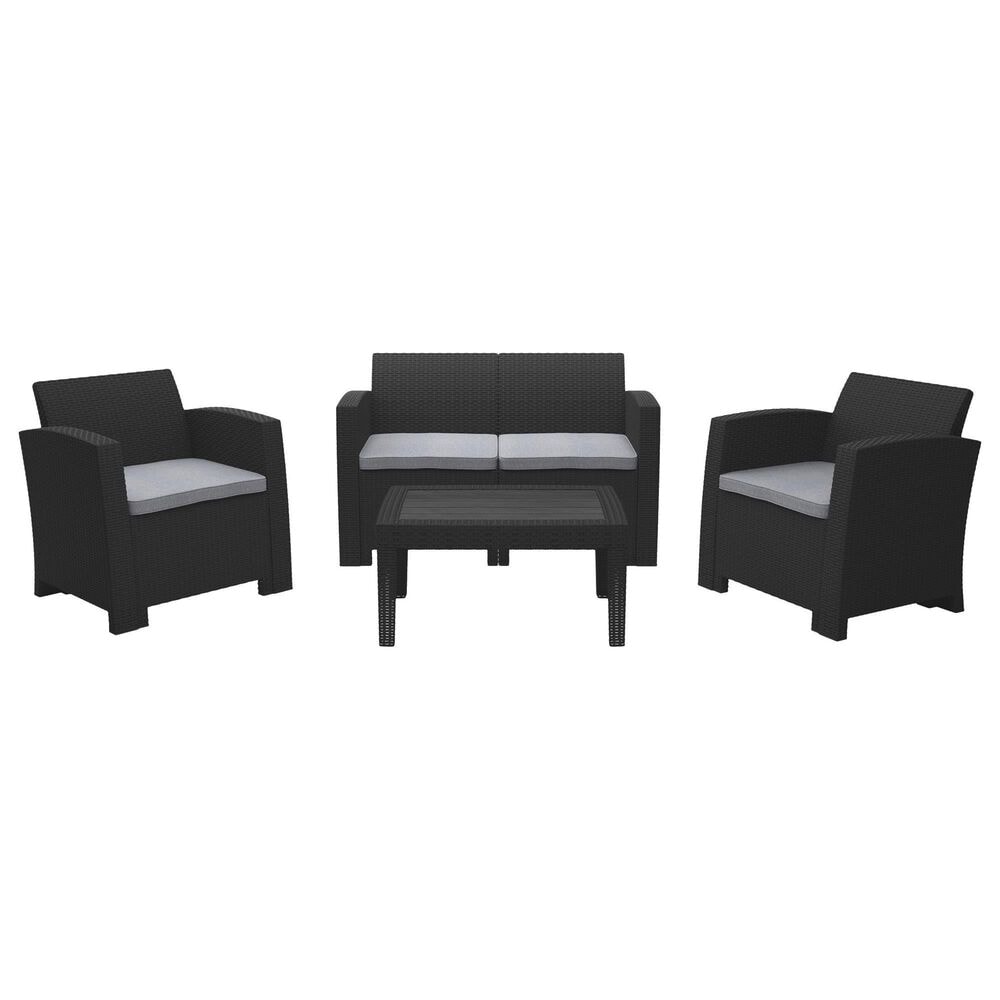 CorLiving Adelaide 4-Piece Conversation Set in Light Gray, , large