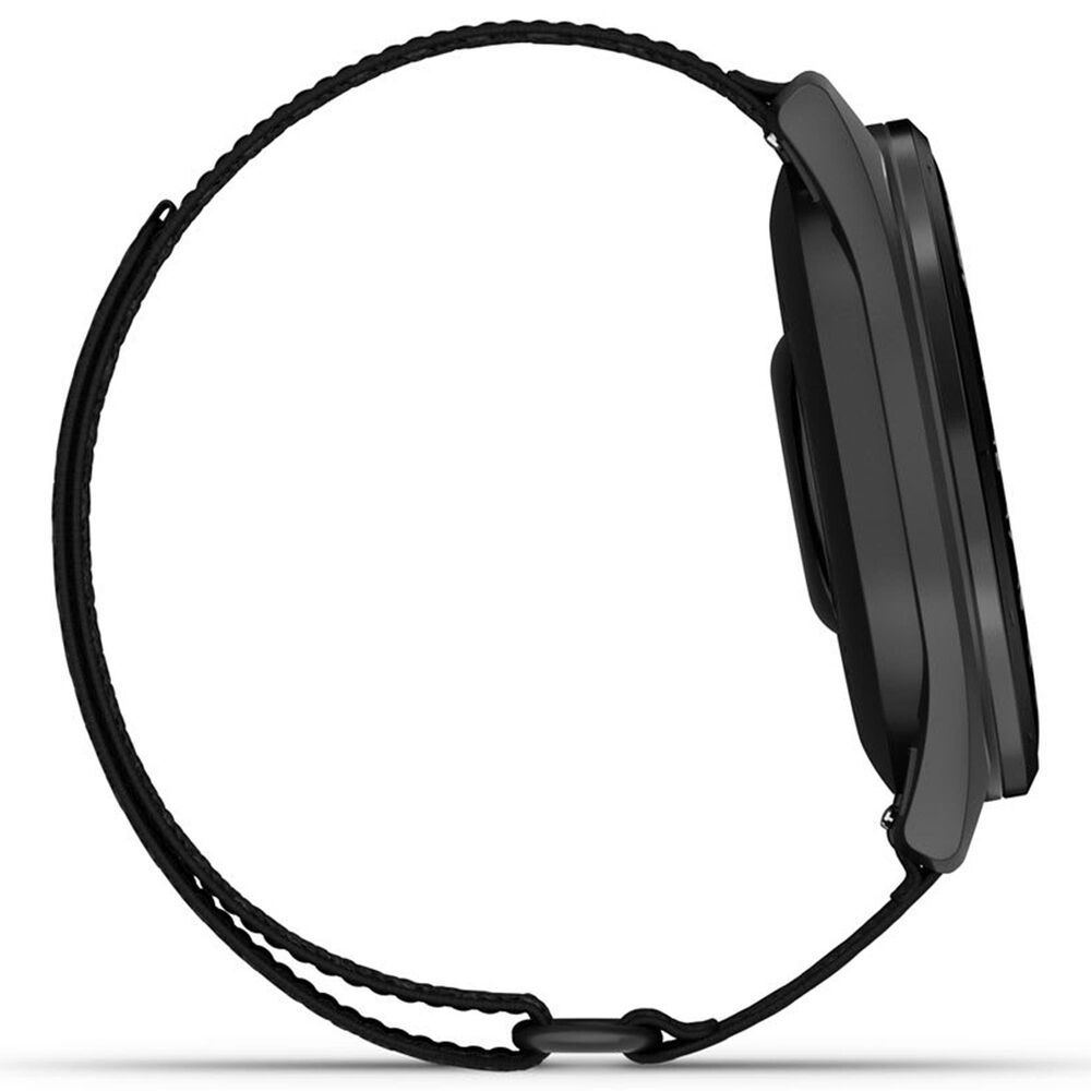 Garmin Approach S50 43mm Golf and Fitness Smartwatch Slate Aluminum Bezel Case with Black Nylon Band, , large