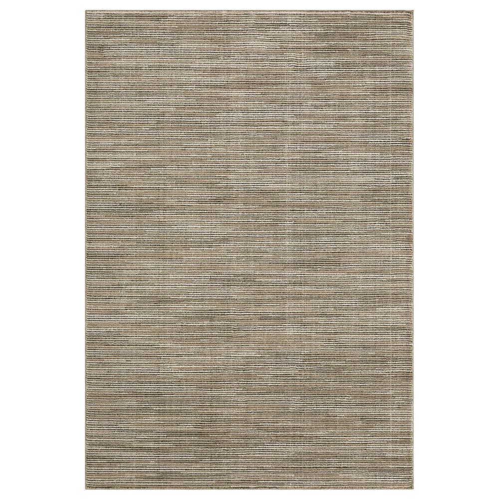 Oriental Weavers Atlas Solid Brown and Beige 6"7" x 9"6" Area Rug, , large
