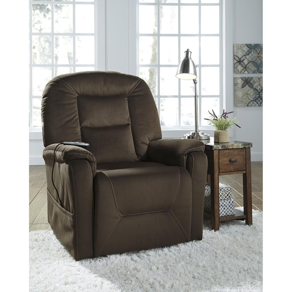 Signature Design by Ashley Samir Power Lift Recliner in Coffee, , large