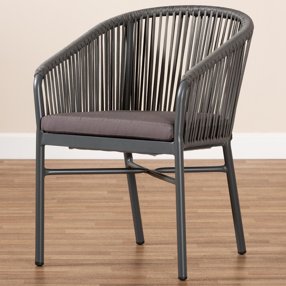 Baxton Studio Marcus Arm Chair in Grey, , large