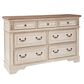 Ashley Realyn Dresser in Chipped White and Brown, , large