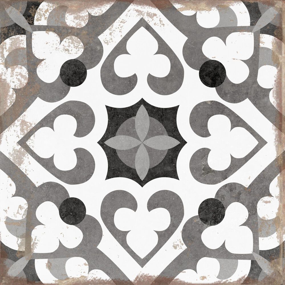 Emser Rhapsody Spade 13" x 13" Porcelain Tile, , large