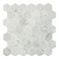 MS International Carrara White 12" x 12" Polished Mosaic Sheet, , large