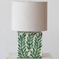 Teak Interiors Magpie Table Lamp in Natural and Green, , large
