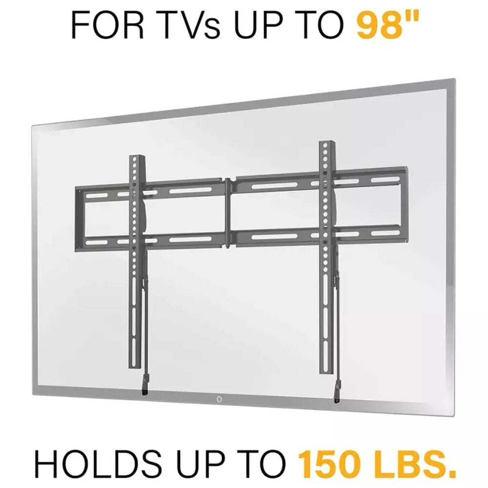 Secura Large Fixed Position Wall Mount for 32" - 90" TVs in Black, , large