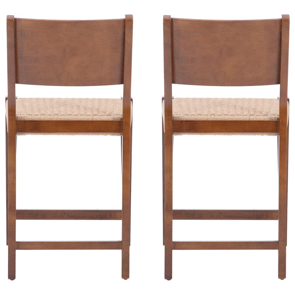 Linon Home Decor Cadence Counter Stool in Brown and Natural (Set of 2), , large