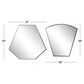 CosmoLiving by Cosmopolitan Contemporary Wall Mirror in Gold (Set of 2), , large