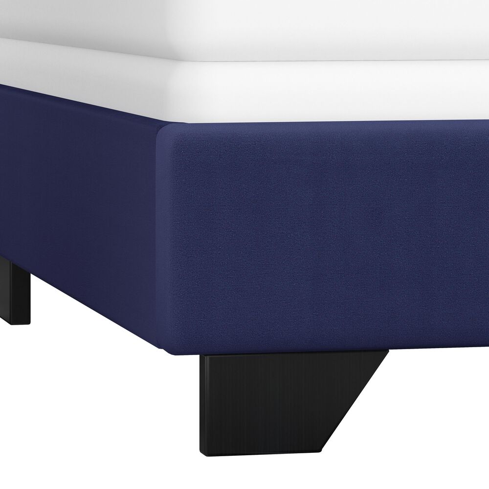Richlands Furniture Reece King Upholstered Panel Bed in Sapphire Blue, , large