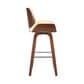 Blue River Tyler 26" Counter Height Swivel Cream Faux Leather and Walnut Wood Bar Stool, , large