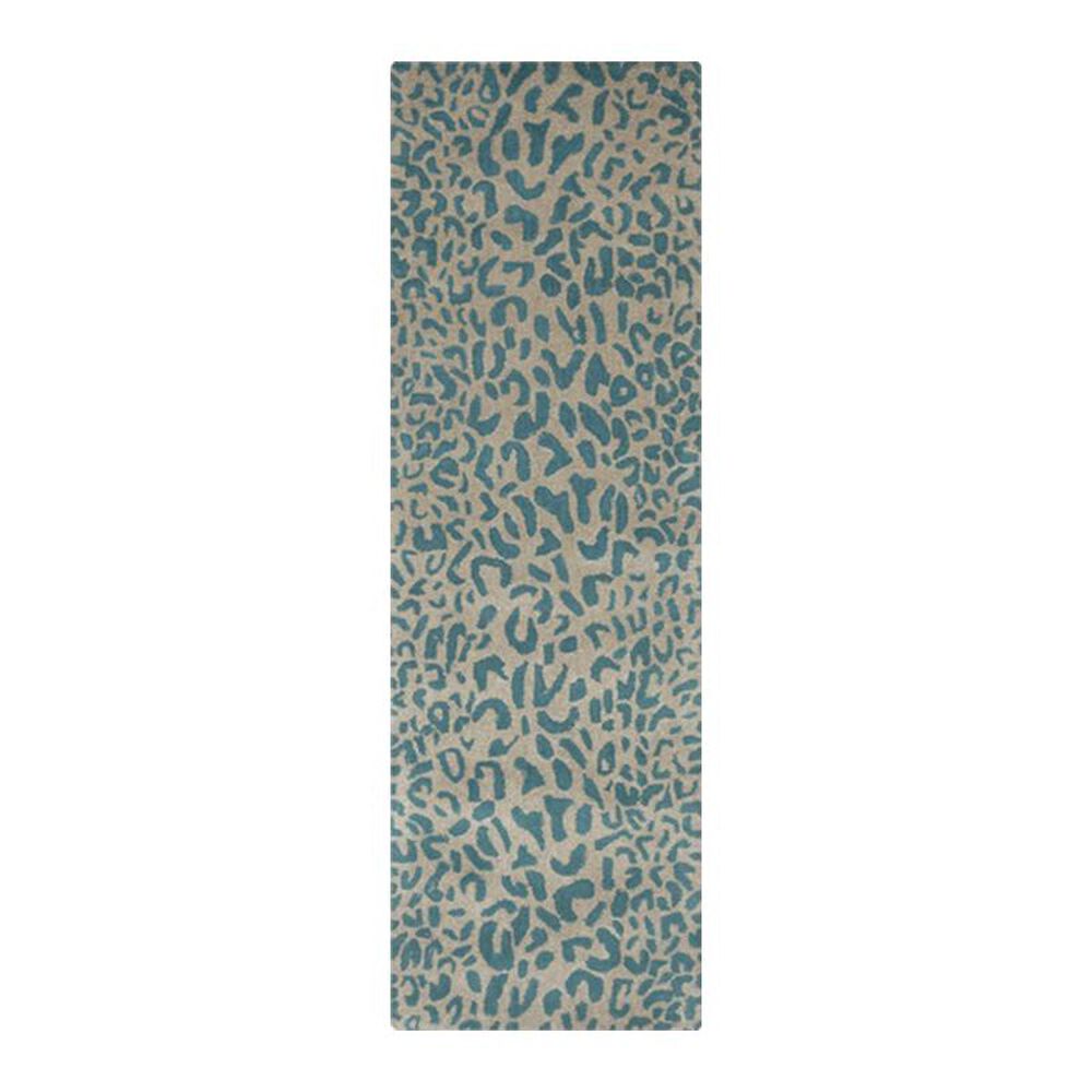 Surya Athena ATH-5120 3' x 12' Green and Camel Runner, , large