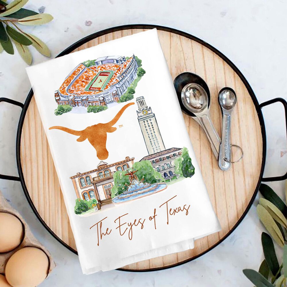 Valiant Gifts Texas Landmark Tea Towel in Burn Orange, , large