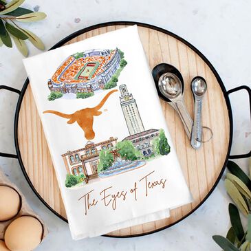 Valiant Gifts Texas Landmark Tea Towel in Burn Orange, , large