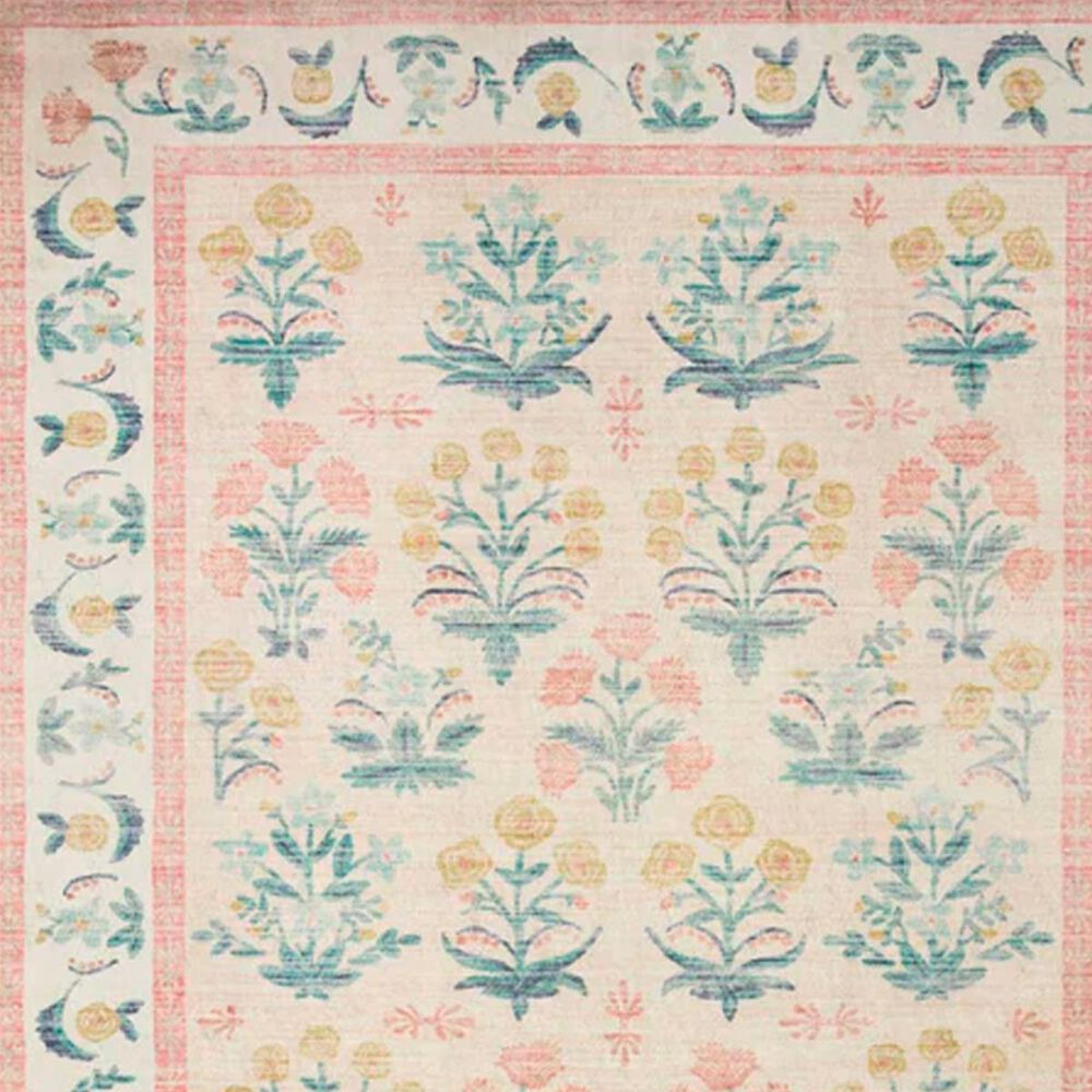 Loloi Rifle Paper Co. x Loloi Eden Mughal Rose Blush 2&#39;-6&quot; x 11&#39;-6&quot; Runner Rug, , large