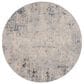 Nourison Rustic Textures Ivory, Grey and Slate Blue 5"3" Round Area Rug, , large