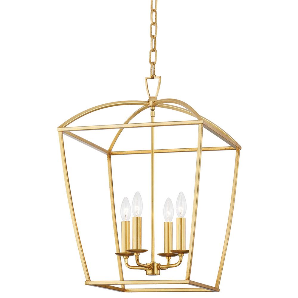 Hudson Valley Lighting Bryant 17" 4-Light Lantern in Gold Leaf, , large