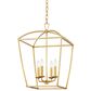 Hudson Valley Lighting Bryant 17" 4-Light Lantern in Gold Leaf, , large