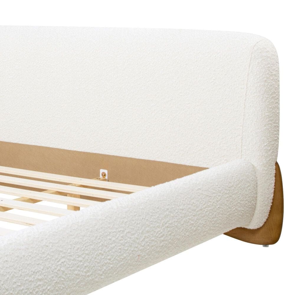 Jennifer Taylor Home Alpine Puffy Modern King Platform Bed in Ivory White, , large