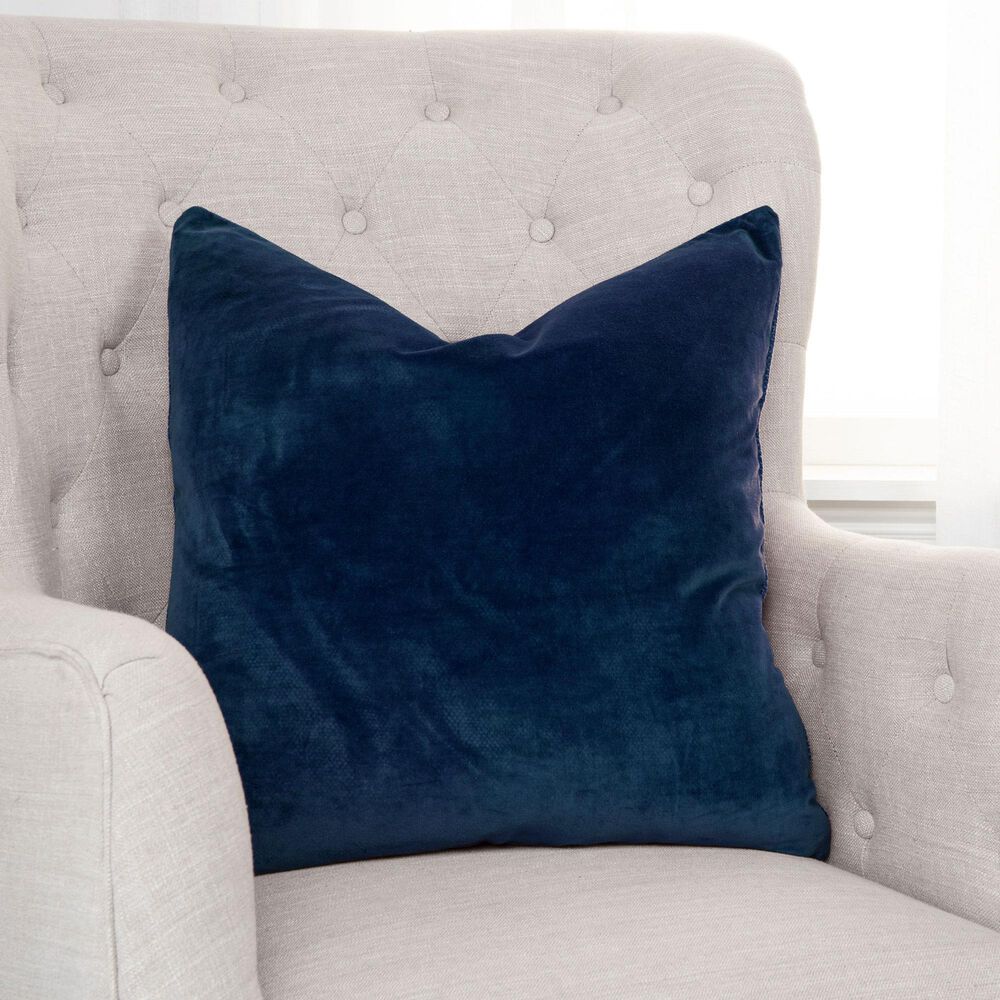 Rizzy Home 22&quot; x 22&quot; Down Filled Throw Pillow in Blue, , large