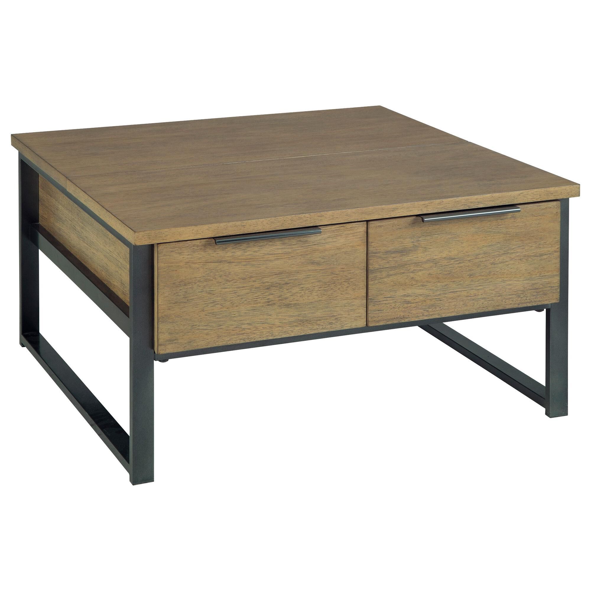 Ashley Montia Lift-Top Coffee Table in Light Brown and Gray