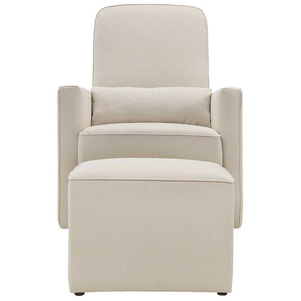 DaVinci Olive AllPurpose Swivel Glider with Bonus Ottoman in Cream