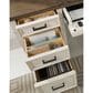 Riva Ridge Caraway Single Pedestal Desk in Aged Ivory and Brown, , large