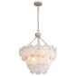 Golden Lighting Cascada 3-Tier 8-Light Pendant with Cirrus Cloud Glass Shade in Aegean Silver, , large