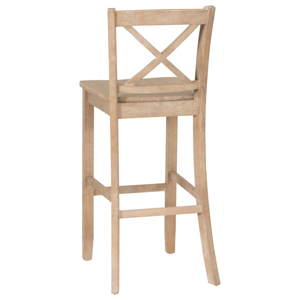 Linon Home Decor Torino X-Back Bar Stool in Grey Wash, , large