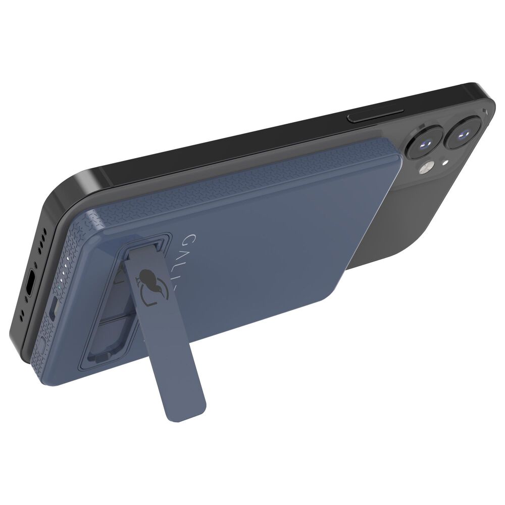 Gallevant MagCharge 5000mAh Wireless Power Bank with Kickstand in Navy, , large