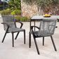 Blue River Nabila Outdoor Dining Chair with Gray Rope in Dark Earth (Set of 2), , large