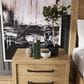 Shannon Hills Davie 3-Piece Queen Upholstered Panel Bed with Nightstand Set in Pale Oak, , large