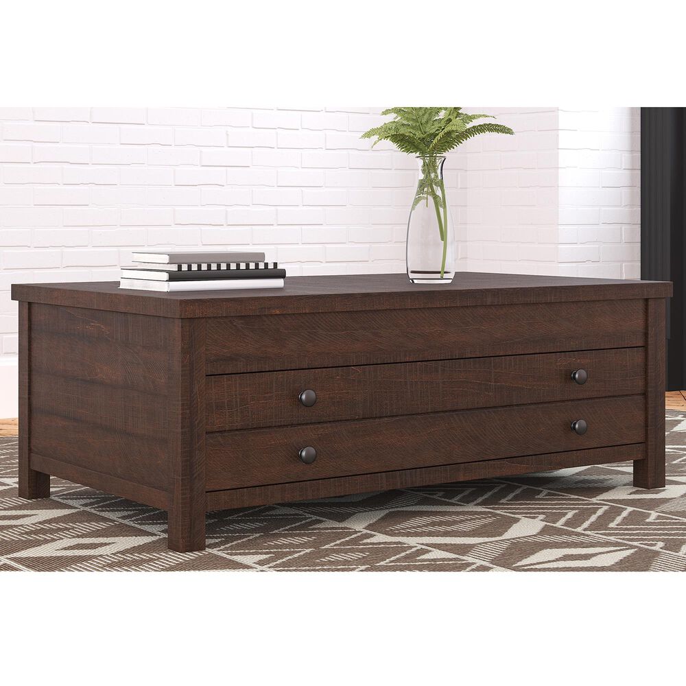 Signature Design by Ashley Camiburg Lift-Top Coffee Table in Warm Brown, , large