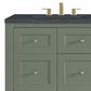 James Martin Vanities Breckenridge 60" Double Bathroom Vanity in Smokey Celadon with 3 cm Charcoal Soapstone Quartz Top and Rectangular Sinks, , large