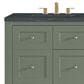 James Martin Vanities Breckenridge 60" Double Bathroom Vanity in Smokey Celadon with 3 cm Charcoal Soapstone Quartz Top and Rectangular Sinks, , large