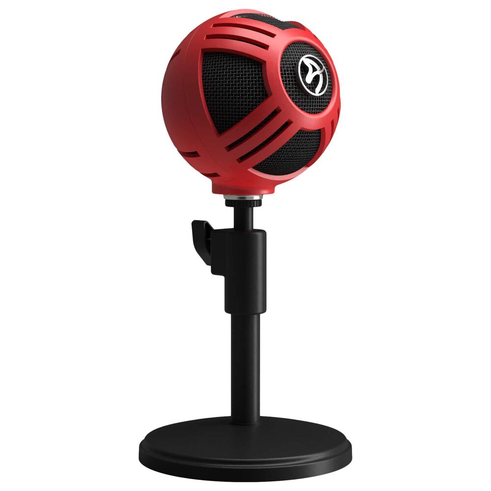 Arozzi Sfera Gaming/Streaming/Office USB Microphone - Cardioid Polar Pattern, Boom Arm Compatible - Red, , large
